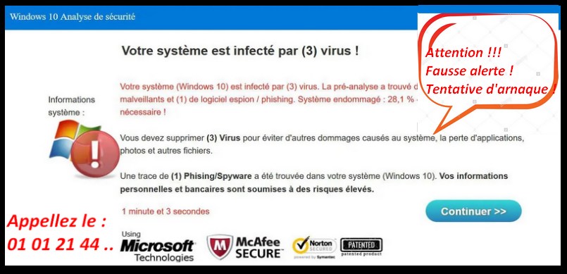 virus fausse alerte - informatique67 Strasbourg